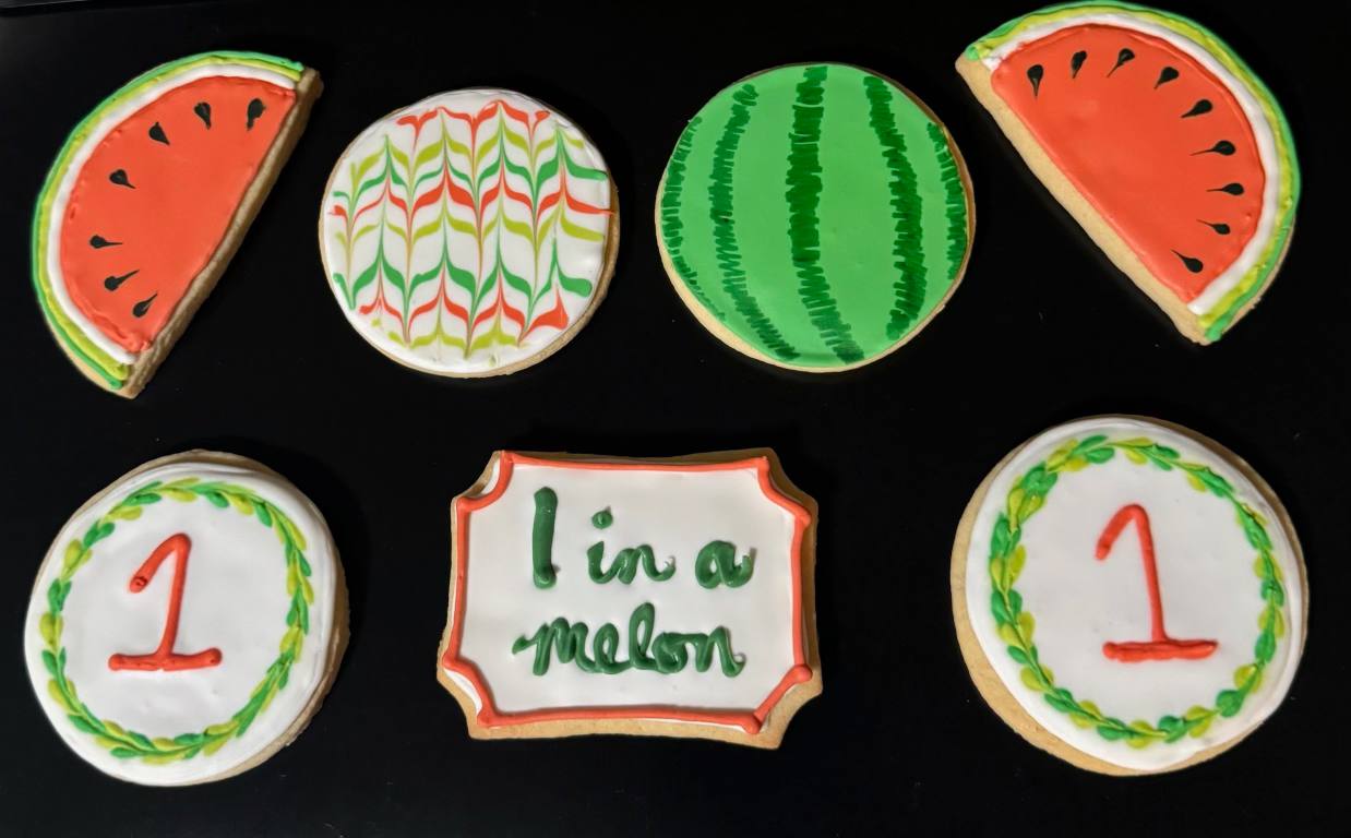 1 in a Melon Birthday Cookies